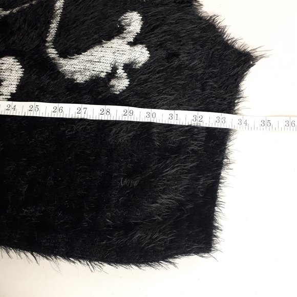 Cleo Black White Eyelash Knit Cardigan - Picture 10 of 15